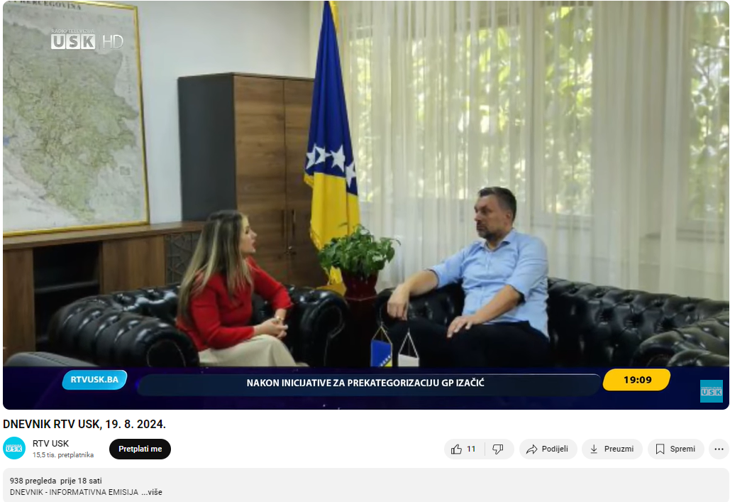 FUZIP U MEDIJIMA: RTV USK o inicijativi za izvoz domaćih proizvoza preko GP Izačić